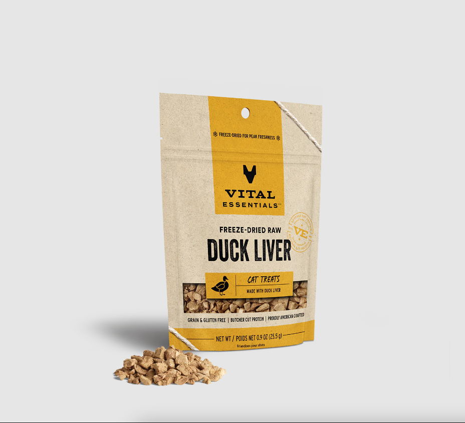 Vital Essentials Duck Liver for Cats 0.9oz — Jeffrey's Natural Pet Foods